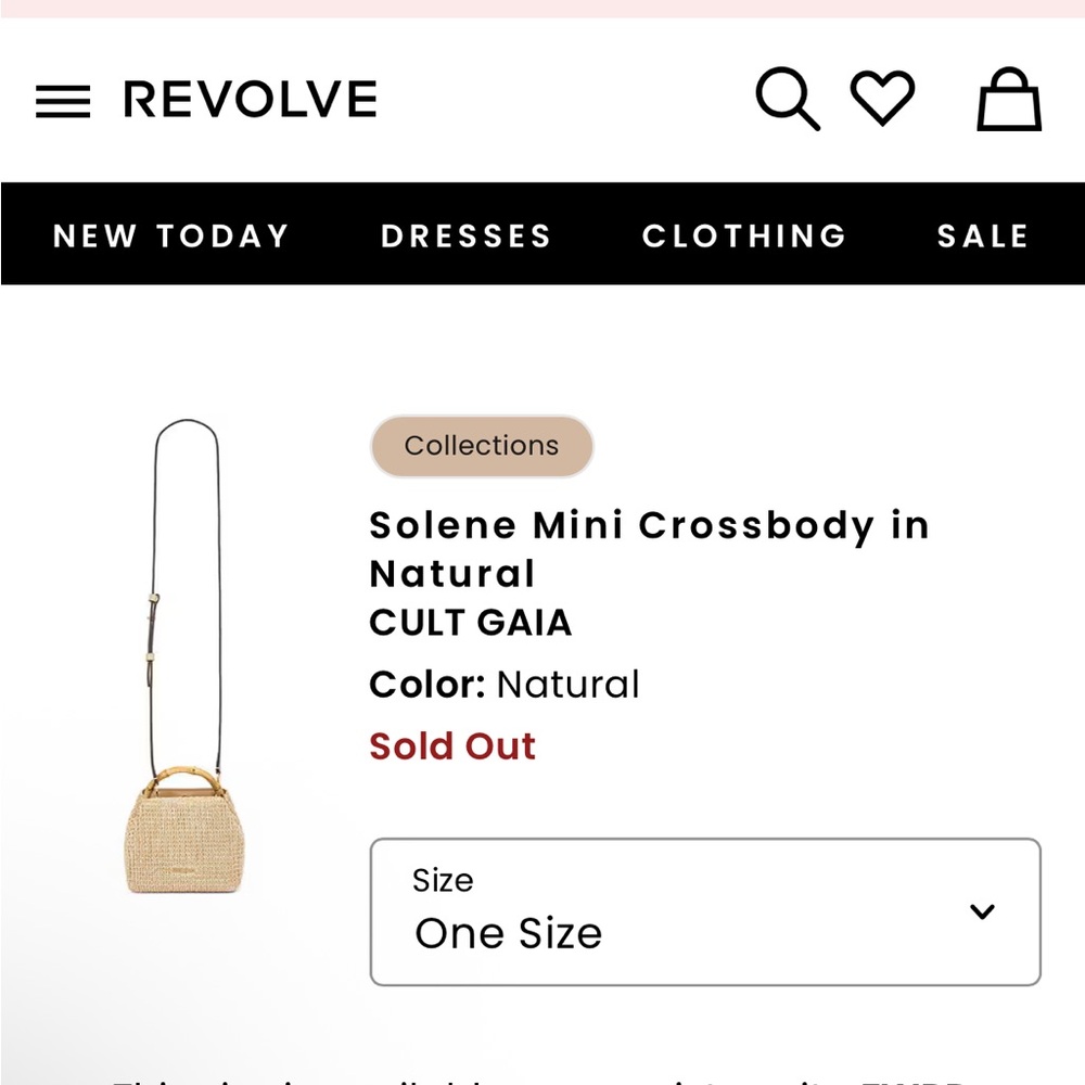cult gaia solene mini raffia crossbody/top handle. brand new with tags.